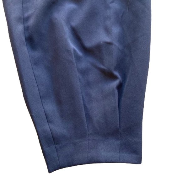 Express High Rise Ankle Pleated Pants Navy Blue Size 4 Short - Picture 3 of 7